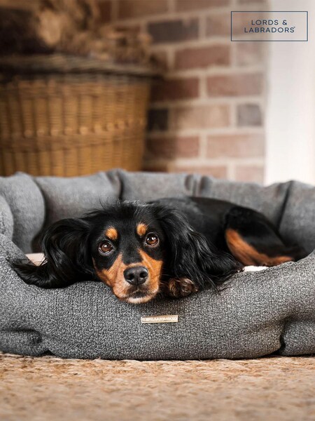 Lords and Labradors Grey Essentials Herdwick Oval Dog Bed (Q96239) | £60 - £80