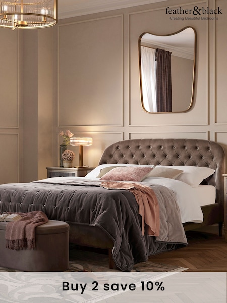 Feather & Black Chocolate Marlborough Bed (Q97366) | £650 - £850