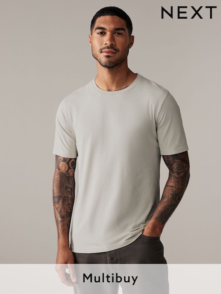 Neutral Slim Fit Essential Crew Neck Cotton T-Shirt (Q97393) | £8