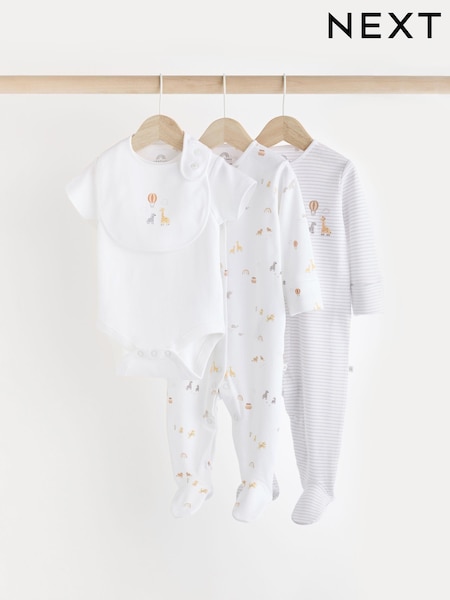 White Organic Cotton Baby 5 Piece Set (0-9mths) (Q97749) | £16