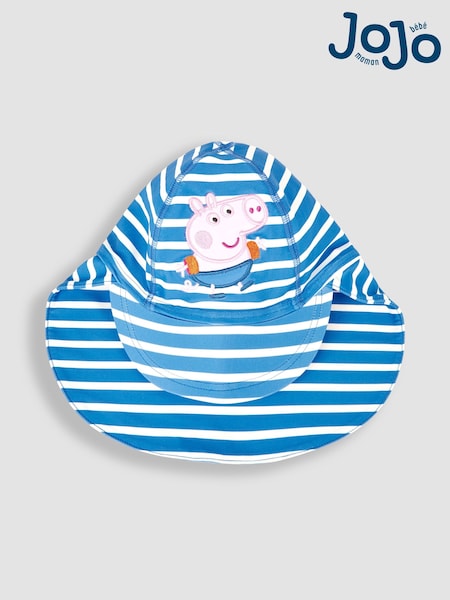 JoJo Maman Bébé Blue Peppa Pig UPF 50 Sun Protection Hat (Q97764) | £15