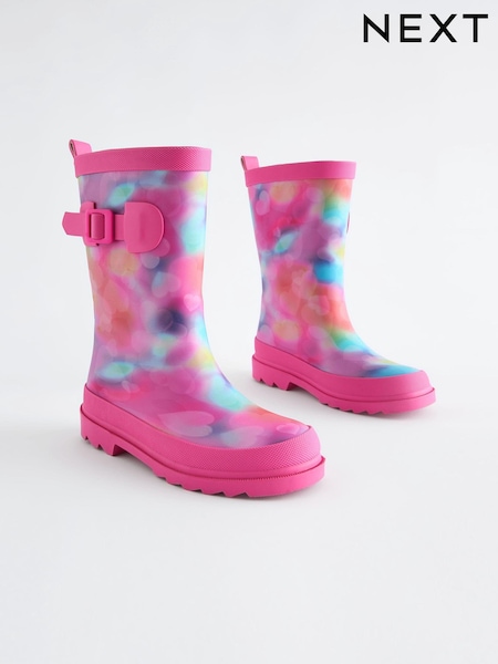 Pink Marble Buckle Wellies (Q97896) | £20 - £23