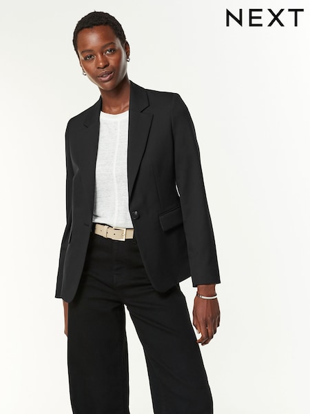 Black Tailored Single Breasted Blazer (Q98055) | £52