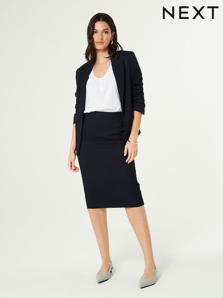 Navy Tailored Pencil Skirt (Q98077) | £28