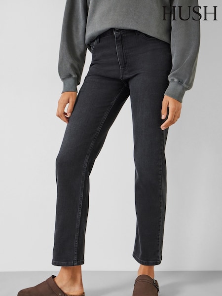 Hush Black Agnes Straight Jeans (Q98261) | £79