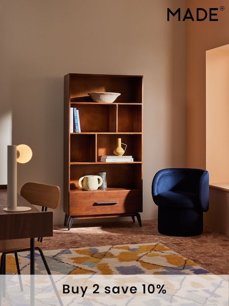 MADE.COM Dark Mango Wood Lucien Bookcase (Q98637) | £829