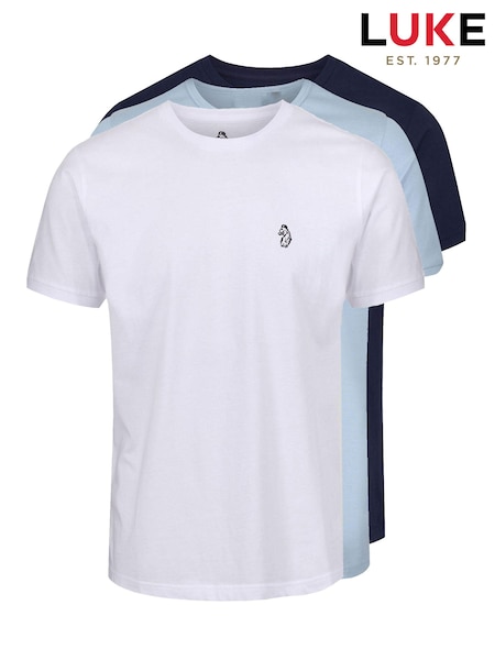 Luke 1977 Johnys 100% Cotton T-Shirts 3 Pack (Q98842) | £35