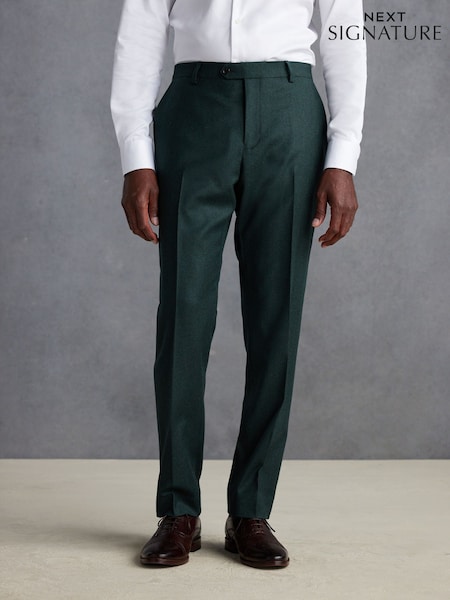 Green Signature Zignone Flannel Suit Trousers (Q99036) | £100