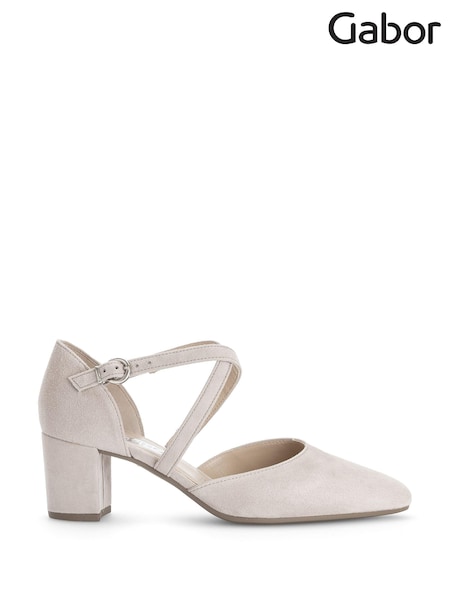 Gabor Pink Gazelle Rouge Suede Open Court Shoes (Q99081) | £110