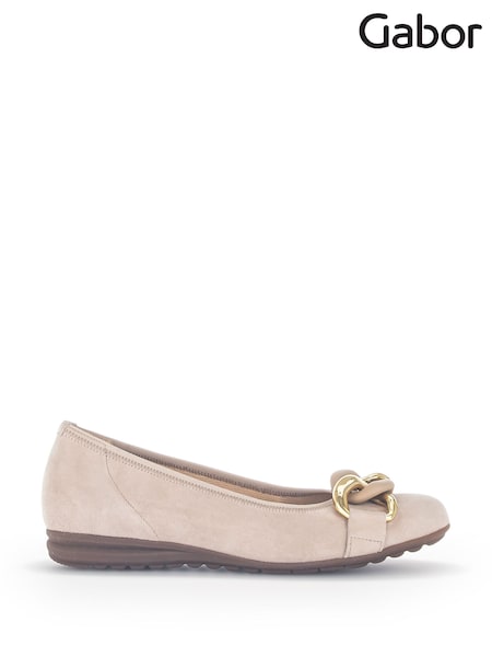 Gabor Wide Fit Sabia Suede Ballerina Shoes (Q99116) | £0