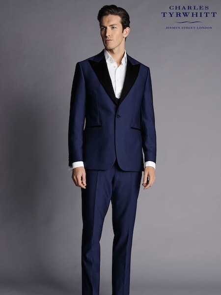 Charles Tyrwhitt Blue Slim Fit Shawl Lapel Dinner Suit: Jacket (Q99319) | £270