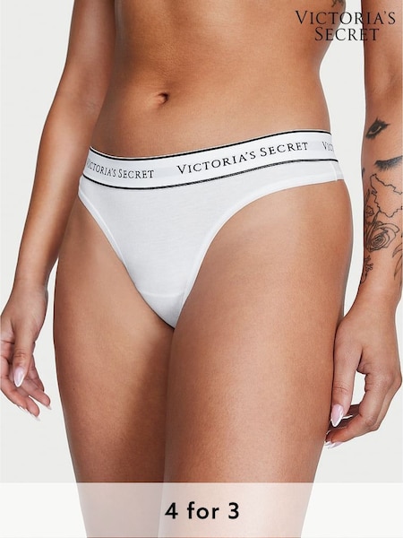 Victoria's Secret White Thong Knickers (Q99629) | £9