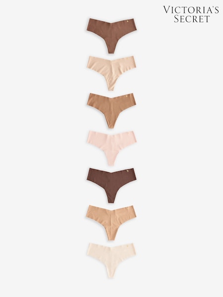 Victoria's Secret Nude Thong 7 Pack Knickers (Q99721) | £35