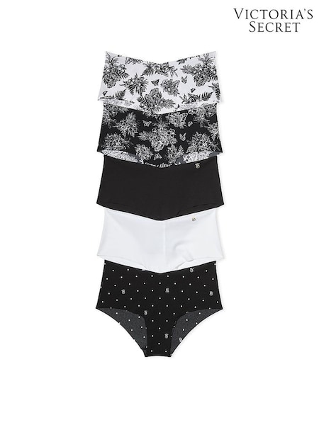 Victoria's Secret Black/White Cheeky 5 Pack Knickers (Q99725) | £27