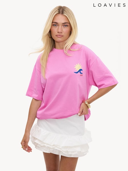 Pink - Loavies Sunset In My Soul Pink T-shirt