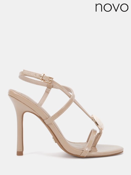 Nude - Novo Riley High Heel Trim Detail Strappy Stiletto Sandals