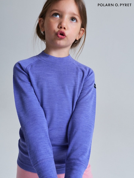 Purple - Polarn O. Pyret Long Sleeve Merino Top