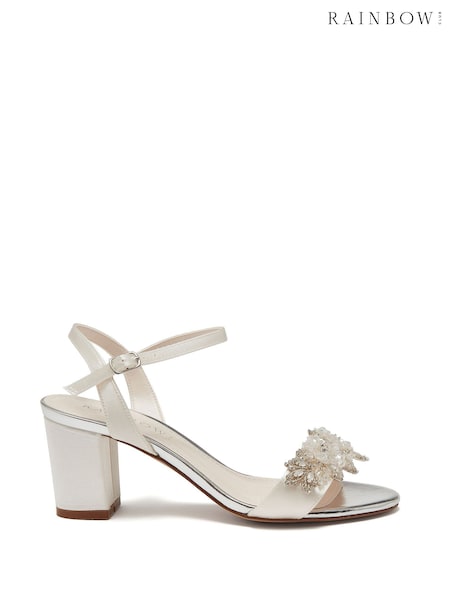 White - Rainbow Club Mia Satin Sandals