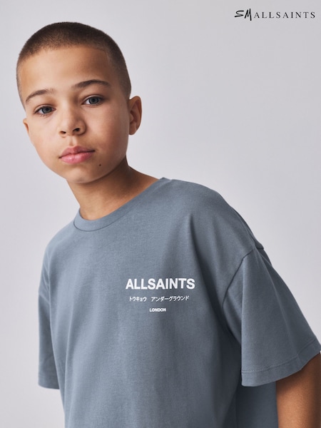 Charcoal Grey - Smallsaints Oversized Underground Crew Neck Cotton T-shirt