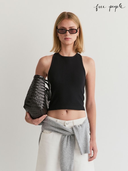 Black - Free People Hayley Racerback Brami Tank Top