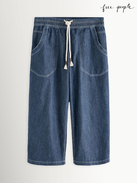Dark Blue - Free People Easy Peasy Pull On Jeans