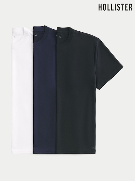White - Regular Hollister Relaxed Everyday T-shirts 3 Pack
