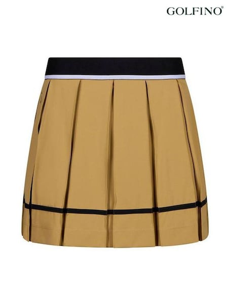 Brown - Golfino Simonetta Pleated Golf Skort