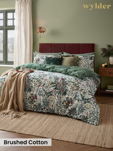 Wylder Winter Foliage Reversible Brushed Cotton Duvet Set