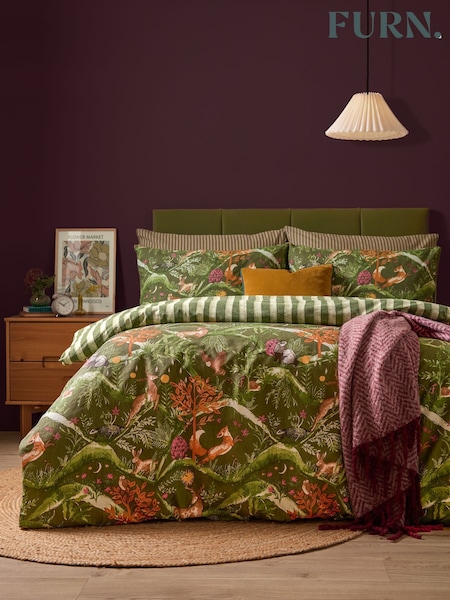 Furn Nya Woodland Reversible Printed Duvet Set