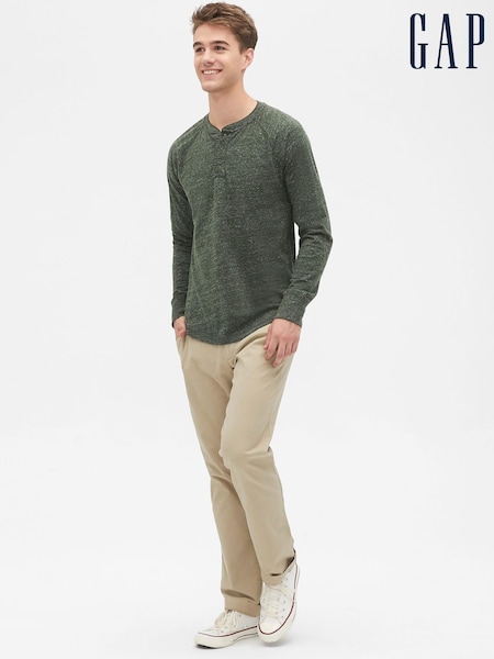 Gap Beige Straight Fit Stretch Essential Chino Trousers (R39760) | £40