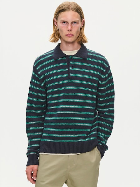 Blue - Regular Double A By Wood Wood Calle Polo Shirt