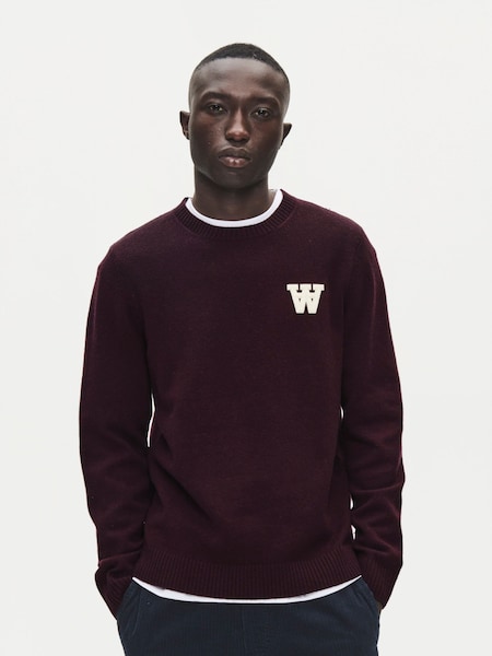 Brown - Regular Double A By Wood Wood Tay Knit Jumper