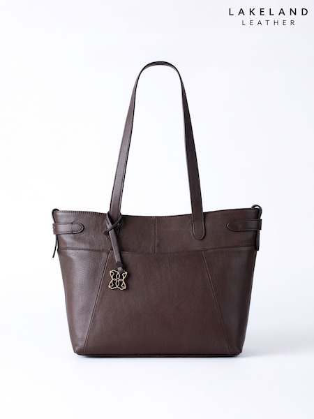 Chocolate Brown - Lakeland Leather Newby Tote Bag