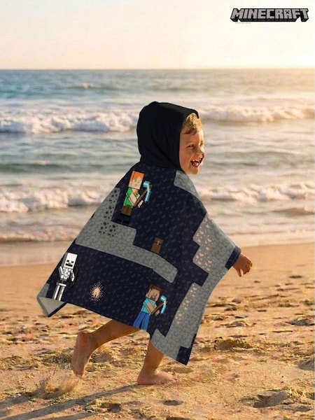 Minecraft Hooded Towel (wrap) Beware, Game Over