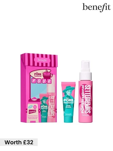 Benefit The Porefessional Pour Mini Primer & Setting Spray Duo Stocking Filler (worth £32)