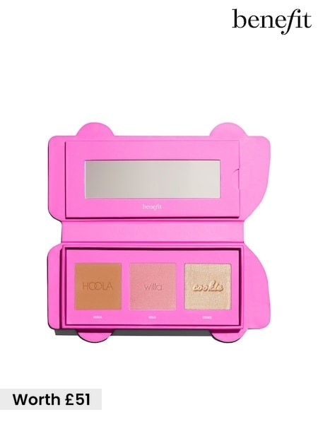 Benefit Beauty Bus Stop Hoola Bronzer Blusher & Highlighter Cheek Gift Palette( Worth £51)