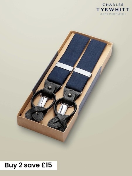 Blue - Regular Charles Tyrwhitt Spot Combination Brace