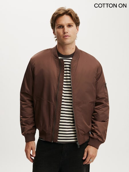 Brown - Regular Cotton On Classic Bomber Jacket
