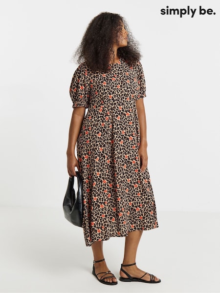 Animal - Simply Be Spun Viscose Midi Dress