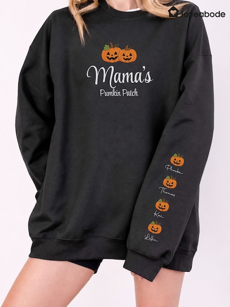 Black - Personalised Pumpkin Family Sweatshirt By Loveabode