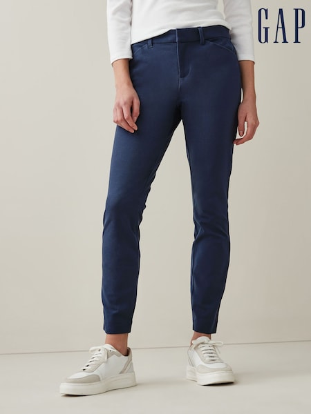 Gap Navy Blue Mid Rise Skinny Fit Ankle Trousers (R89622) | £35
