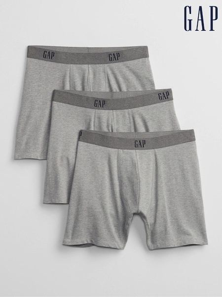 Gap Grey Cotton Logo 3 Pack Boxers (R91626) | £25