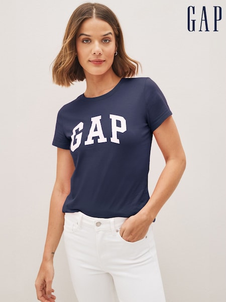 Gap Navy Blue Logo Short Sleeve Crew Neck T-Shirt (R91643) | £9