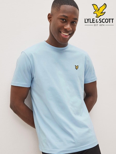 Lyle & Scott Blue Crew Neck Cotton T-Shirt (T01182) | £28