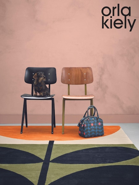 Orla Kiely Black Stem Rug (T02830) | £325 - £545