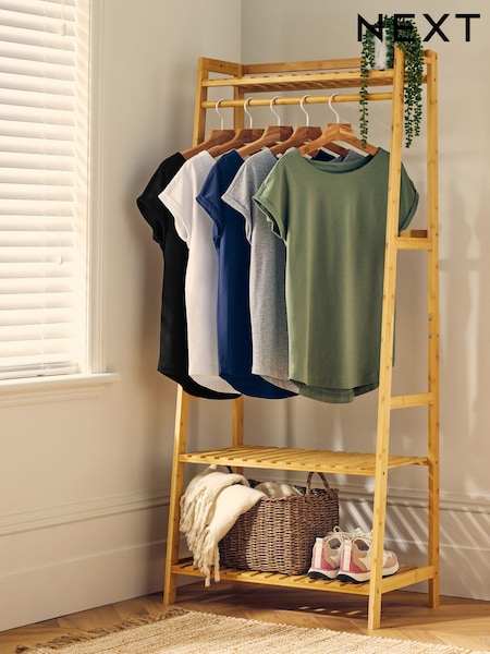 Grey/White/Black/Navy Blue/Khaki Green Cap Sleeve T-Shirts 5 Pack (T07001) | £35