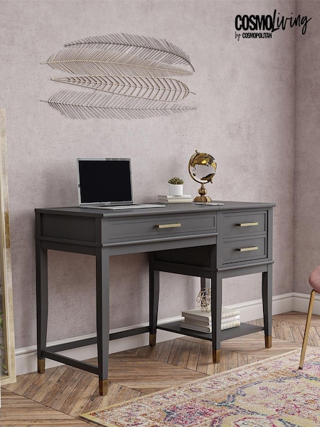 CosmoLiving Graphite Grey Westerleigh Lift Top Computer Desk (T07315) | £250