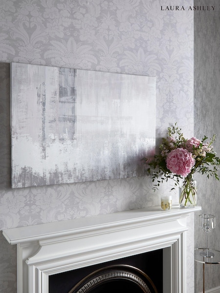 Laura Ashley Grey Abstract Printed Canvas (T10011) | £90