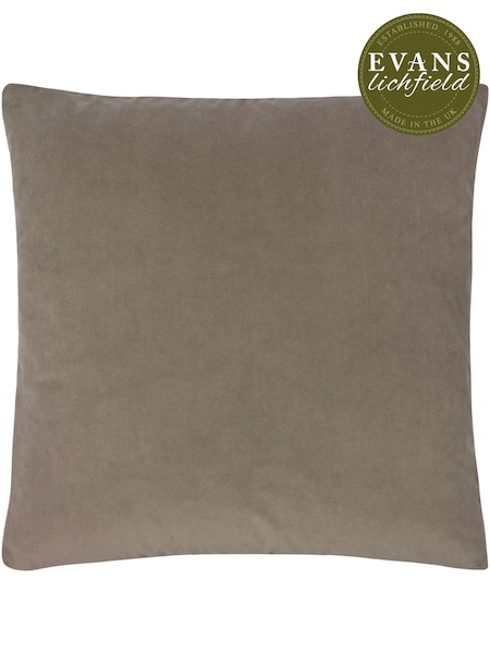 Evans Lichfield Mink Brown 50 x 50cm Sunningdale Velvet Cushion (T11009) | £20