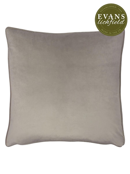 Evans Lichfield Mink Grey 55 x 55cm Opulence Velvet Cushion (T11026) | £26